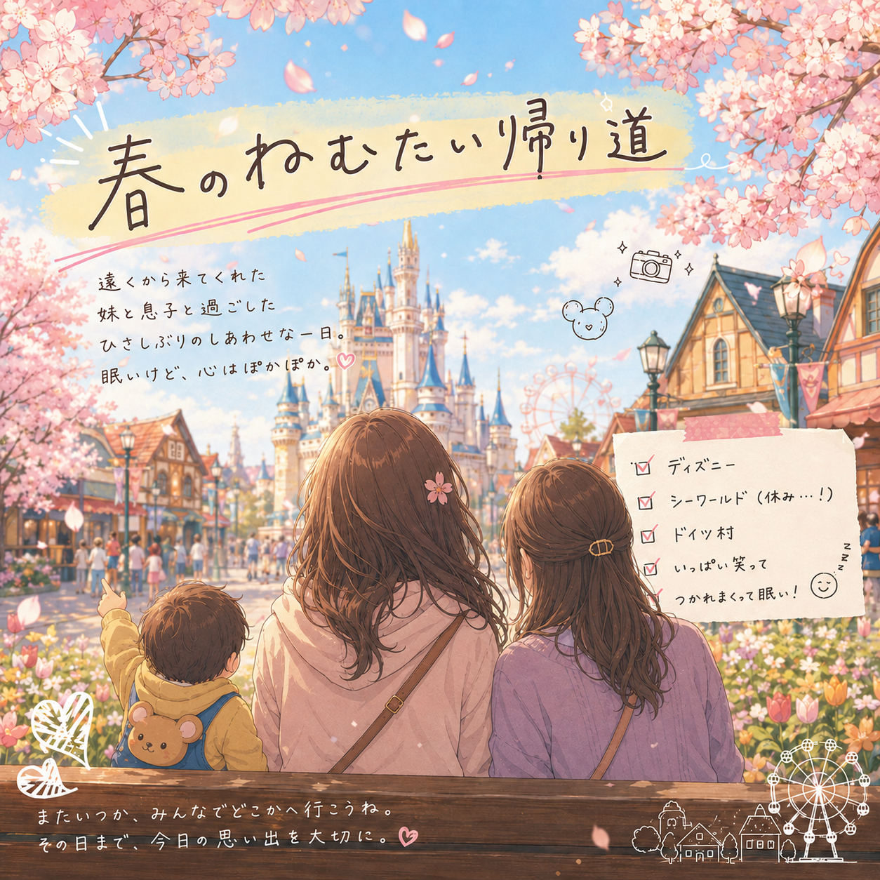 春のねむたい帰り道