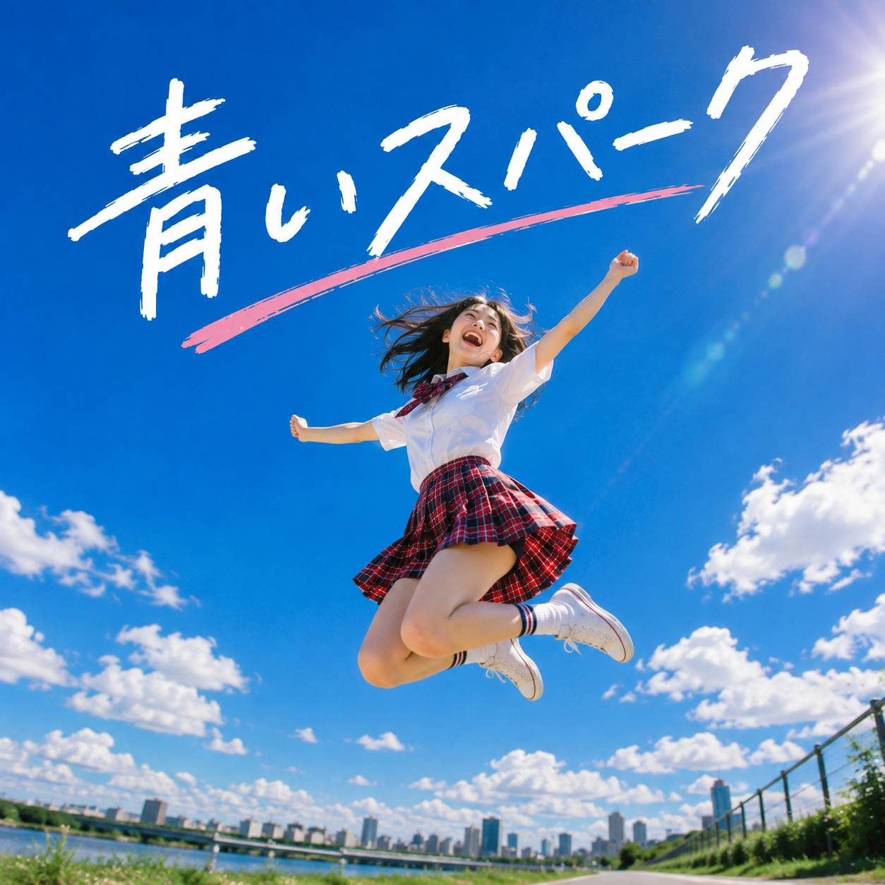 青いスパーク